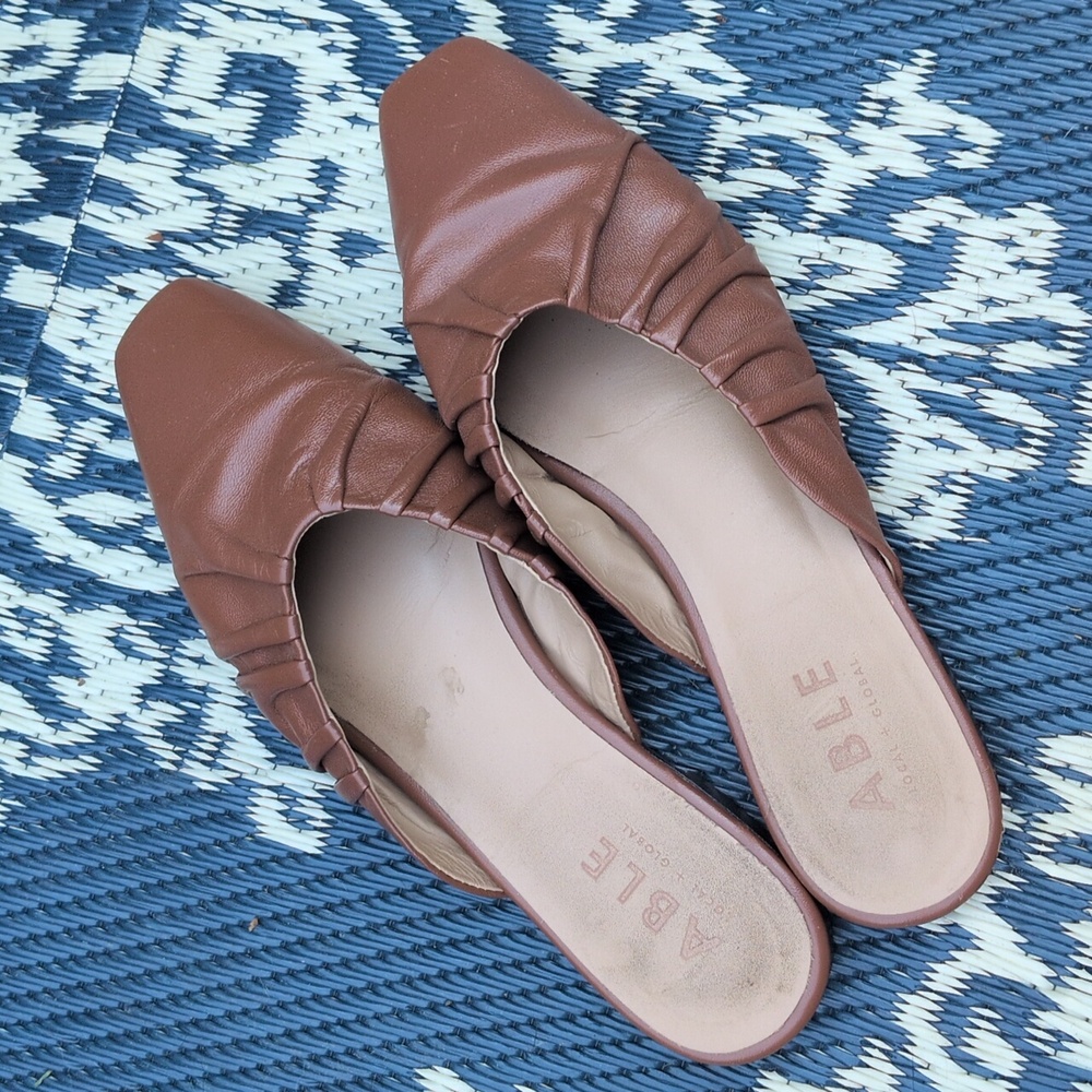 ABLE Local + Global Caramel Slip Ons